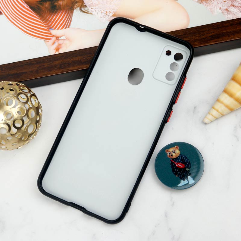 قاب PC محافظ لنز دار طرح Baron + پاپ سوکت Samsung Galaxy A11