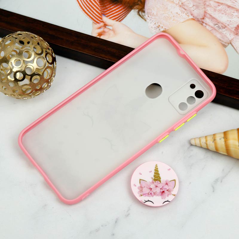 قاب PC محافظ لنز دار طرح یونیکورن + پاپ سوکت Samsung Galaxy A11