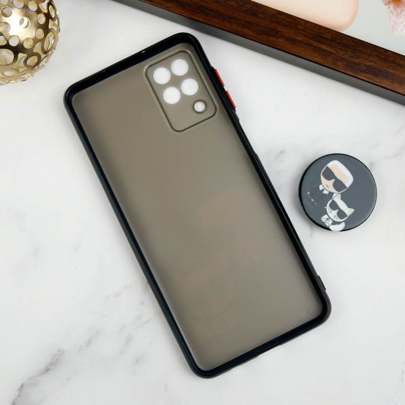 قاب PC محافظ لنز دار طرح Boss Cat + پاپ سوکت Samsung Galaxy A12