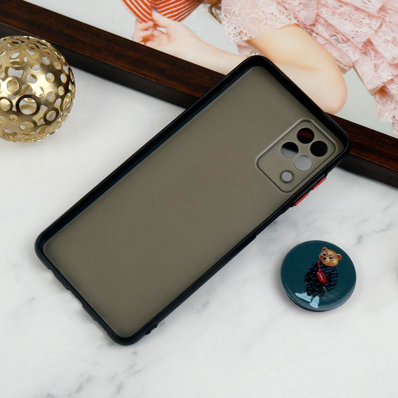 قاب PC محافظ لنز دار طرح Baron + پاپ سوکت Samsung Galaxy A12