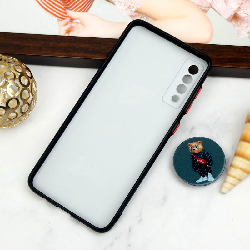 قاب PC محافظ لنز دار طرح Baron + پاپ سوکت Samsung Galaxy A30s / A50s