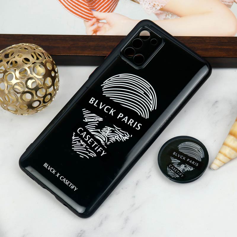 قاب PC محافظ لنز دار طرح Blvck + پاپ سوکت Samsung Galaxy A31