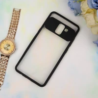 قاب PC شفاف دور مشکی Samsung Galaxy A8 2018