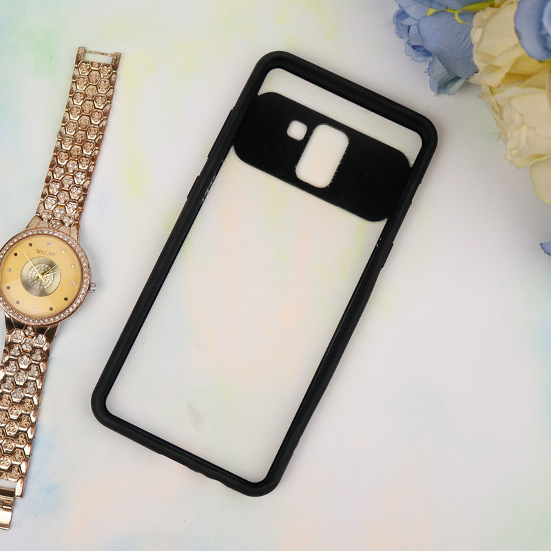 قاب PC شفاف دور مشکی Samsung Galaxy A8 2018