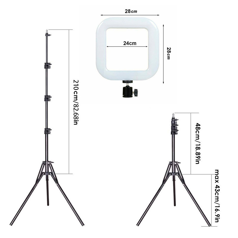 رینگ لایت پایه دار D35 Beauty Live Square Light