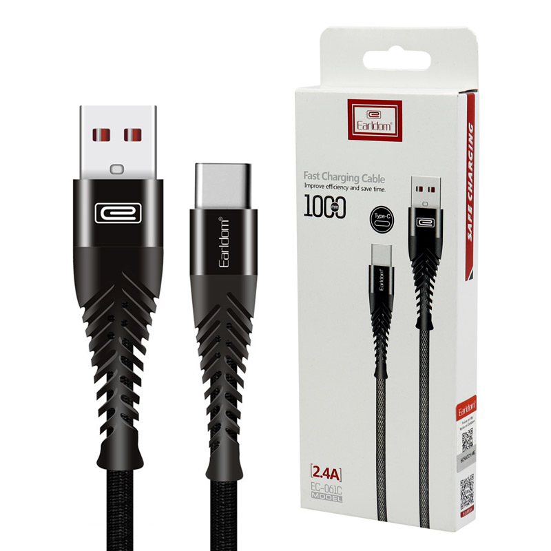کابل فست شارژ Earldom EC-061C 2.4A Type-C 1m