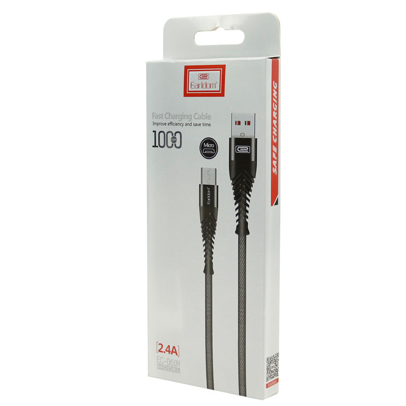 کابل میکرو یو اس بی فست شارژ Earldom EC-061M 2.4A 1m