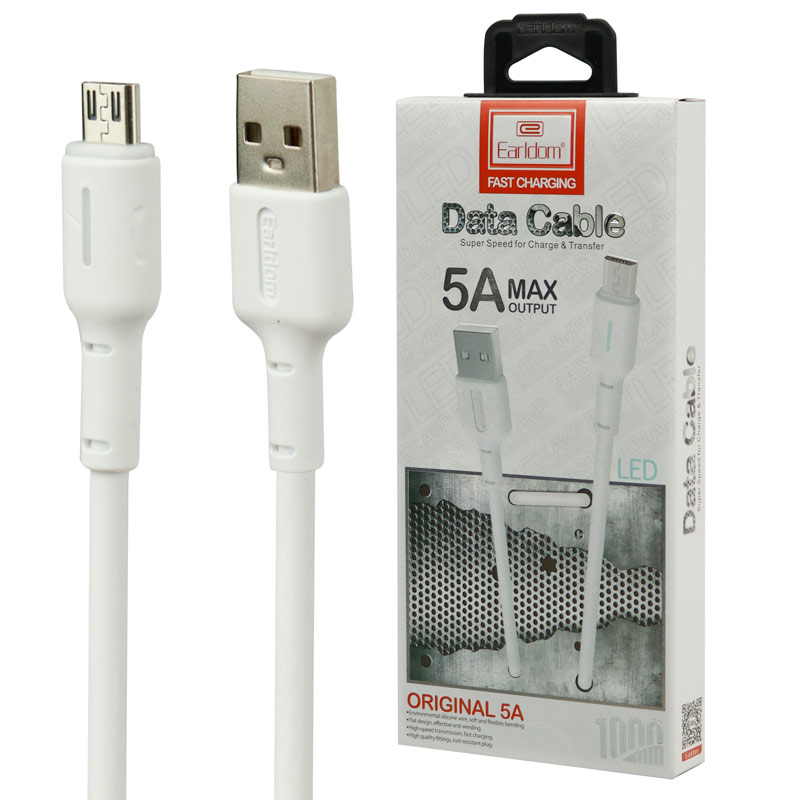 کابل میکرو یو اس بی فست شارژ Earldom EC-071M 5A 1m