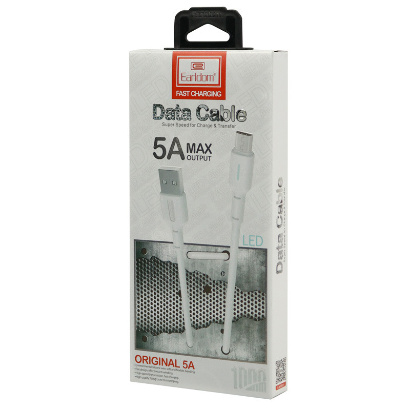 کابل میکرو یو اس بی فست شارژ Earldom EC-071M 5A 1m
