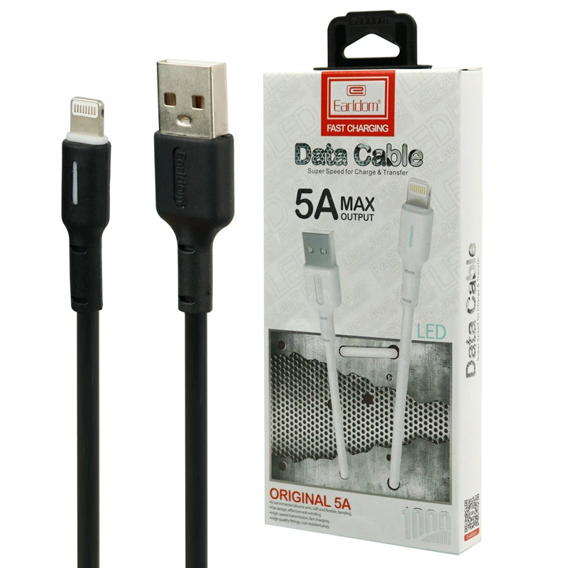 کابل آیفونی فست شارژ Earldom EC-07i 5A 1m