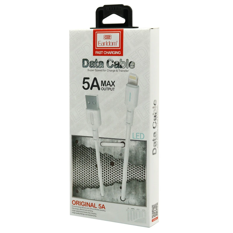کابل آیفونی فست شارژ Earldom EC-07i 5A 1m