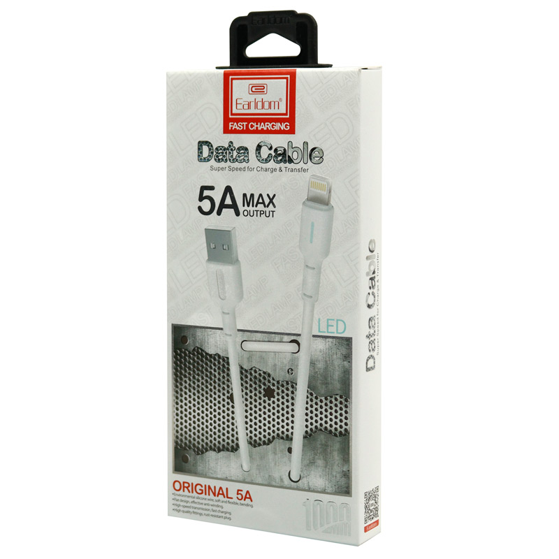 کابل آیفونی فست شارژ Earldom EC-07i 5A 1m