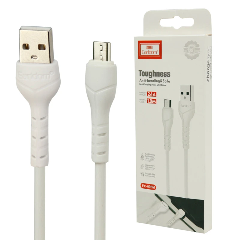 کابل میکرو یو اس بی فست شارژ Earldom EC-095M 2.4A 1m