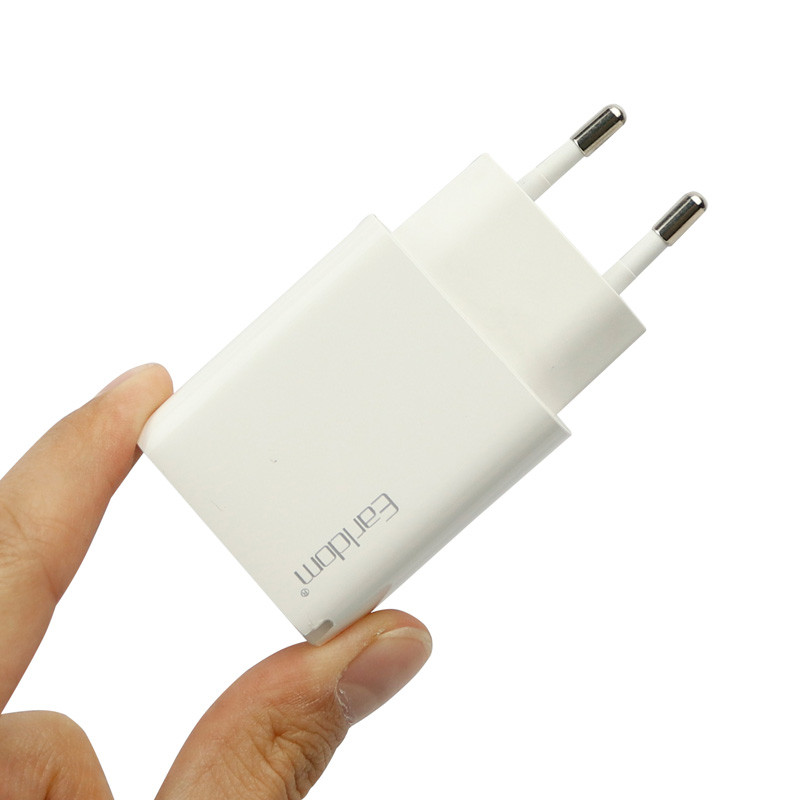 شارژر دیواری فست شارژ Earldom ES-EU2 2Port 3A QC3.0 PD 20W Type-C + کابل تبدیل Type-C