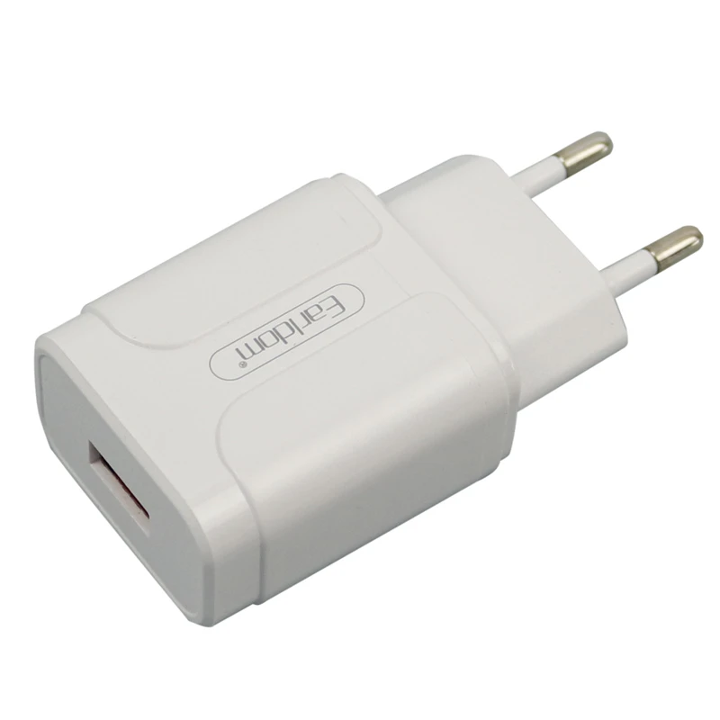 شارژر دیواری فست شارژ Earldom ES-KC24 2.4A QC3 12W + کابل آیفونی