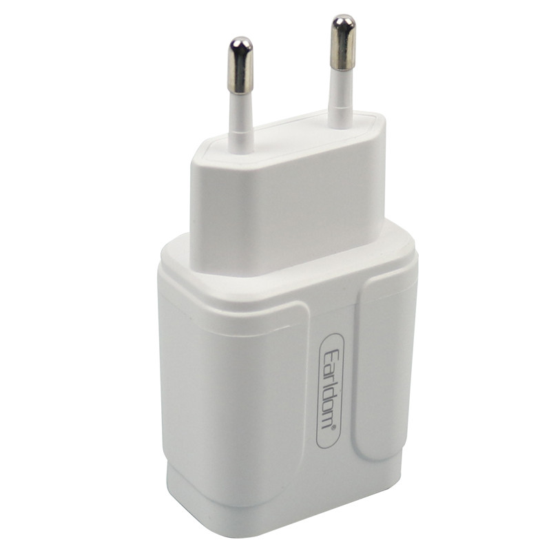 شارژر دیواری فست شارژ Earldom ES-KC24 2.4A QC3 12W + کابل آیفونی