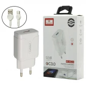 شارژر دیواری فست شارژ Earldom ES-KC24 2.4A QC3 12W + کابل Type-C