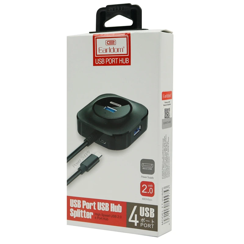 هاب 4 پورت USB2.0 ارلدام ET-HUB06