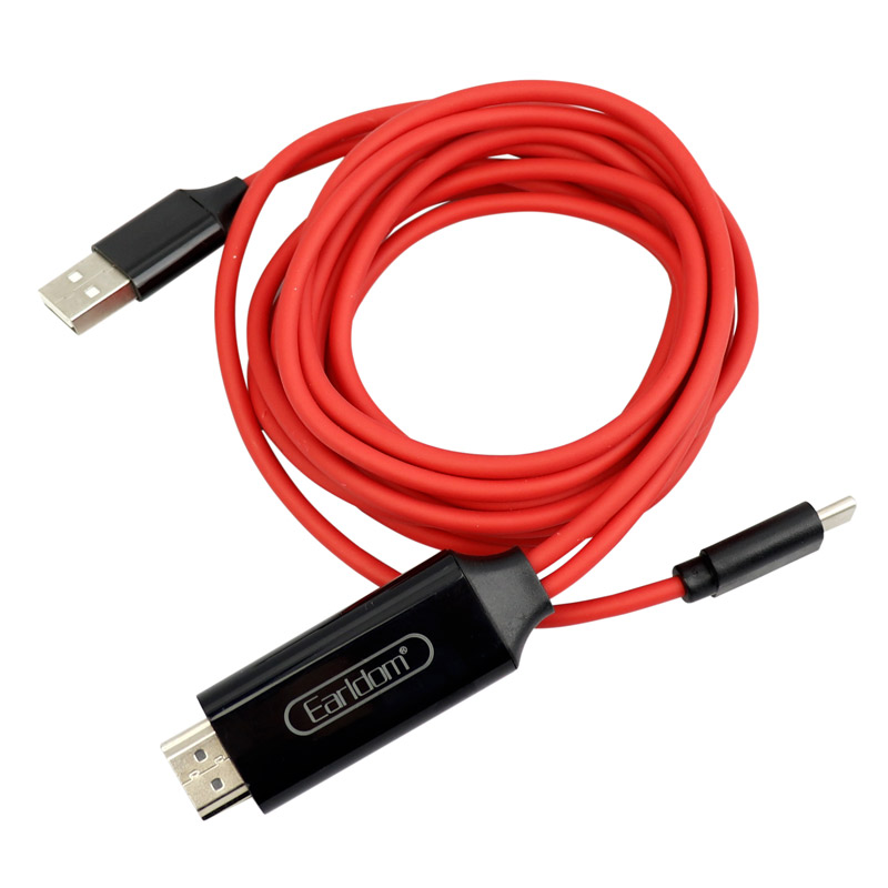 کابل تبدیل Earldom ET-W12 Type-C to HDMI 2m