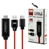 کابل تبدیل Type-C به HDMI ارلدام ET-W12 طول 2 متر