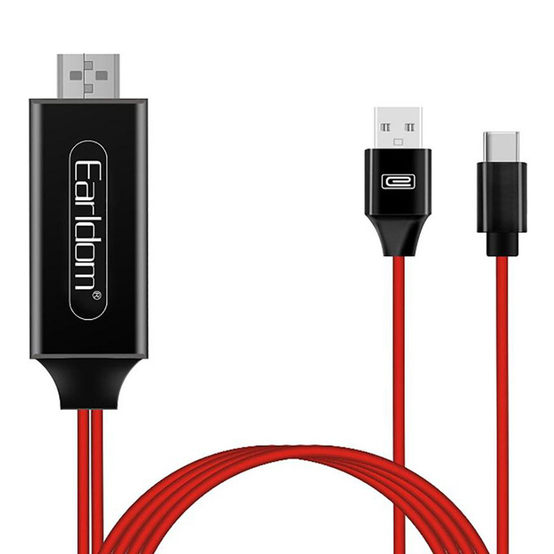 کابل تبدیل Earldom ET-W12 Type-C to HDMI 2m