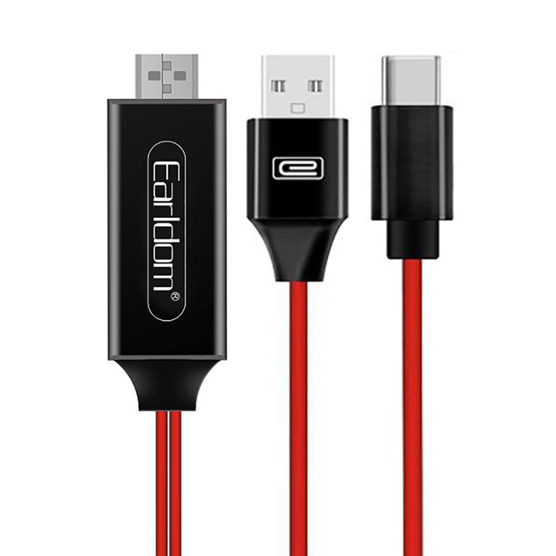 کابل تبدیل Earldom ET-W12 Type-C to HDMI 2m