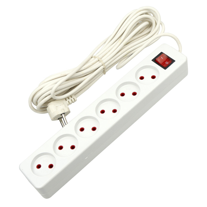 چند راهی 6 خانه برق الکترو فاز Electro Faz با کابل 7 متری