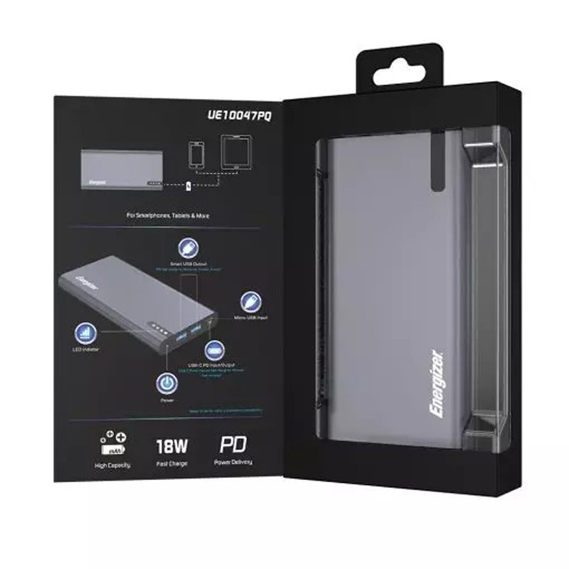 پاور بانک فست شارژ 10000 انرجایزر Energizer UE10047PQ PD 18W