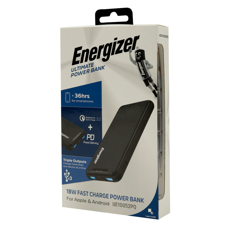 پاور بانک فست شارژ 10000 انرجایزر Energizer UE10052PQ QC3.0 PD 18W