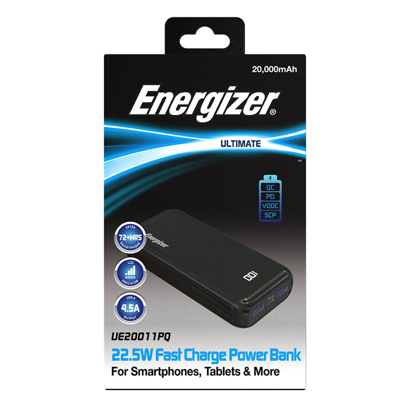 پاور بانک فست شارژ 20000 انرجایزر Energizer UE20011PQ PD 22.5W