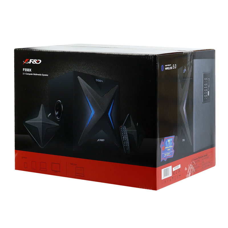 اسپیکر بلوتوثی رم و فلش خور F&D F550X + ریموت کنترل