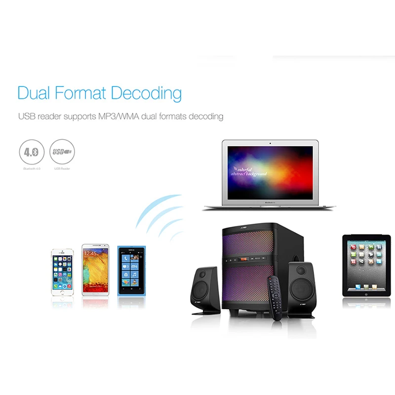 اسپیکر بلوتوثی فلش خور Fenda F&D F580X + ریموت کنترل