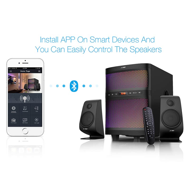 اسپیکر بلوتوثی فلش خور Fenda F&D F580X + ریموت کنترل