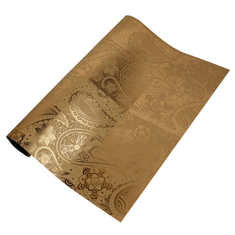 کاغذ کادو کرافت طلاکوب طرح دار بسته 50 عددی
