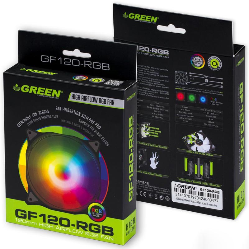 فن کیس گرین GF120-RGB
