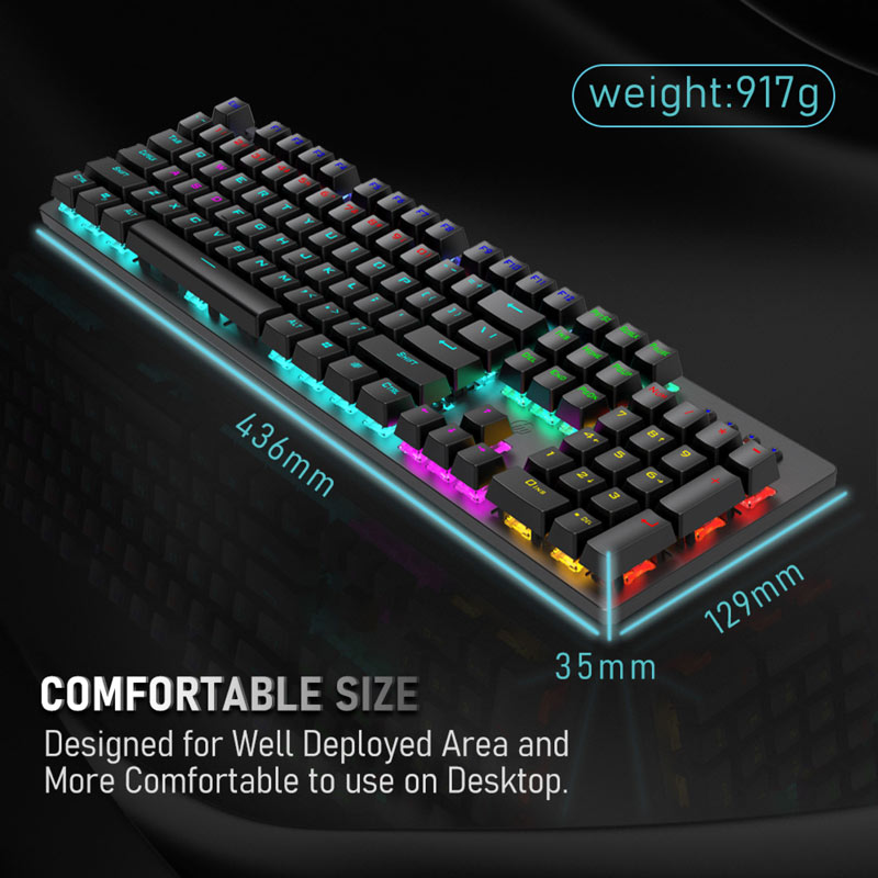 کیبورد گیمینگ اچ پی Mechanical GK100F RGB