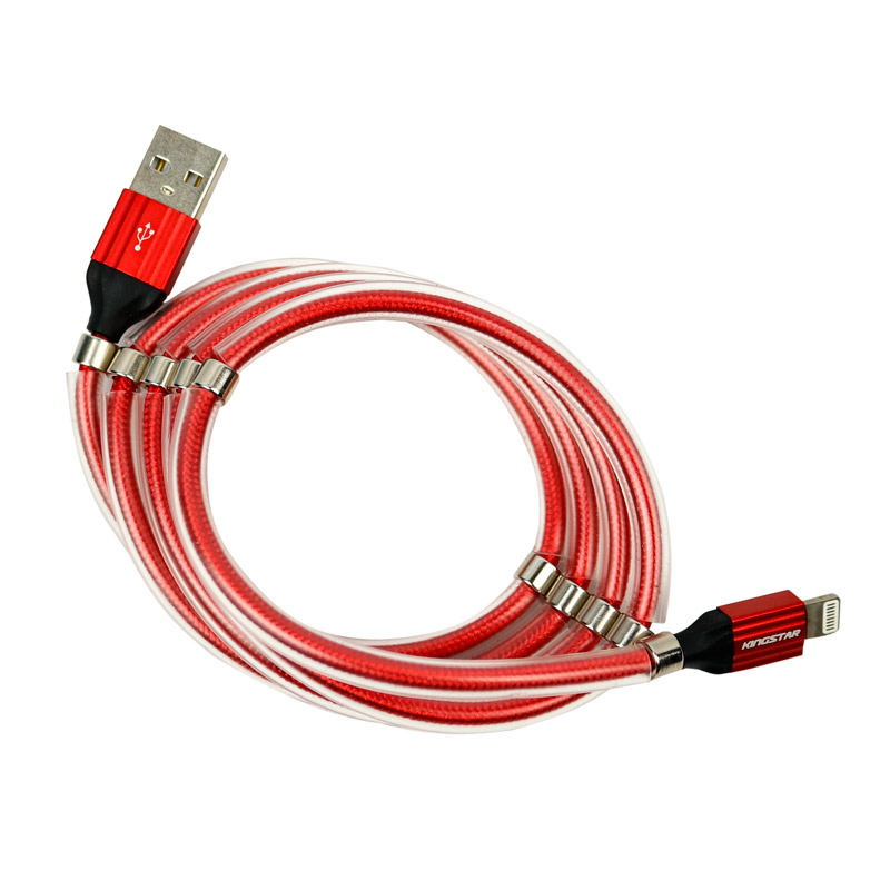 کابل آیفونی فست شارژ KingStar K41i 2.1A 1m