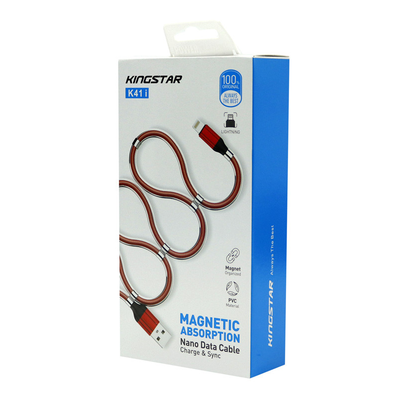 کابل آیفونی فست شارژ KingStar K41i 2.1A 1m