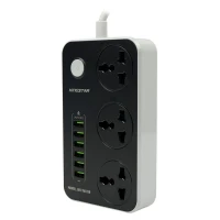 چند راهی 3 خانه برق کینگ استار KingStar KPS5109 با کابل 2 متری + شارژر USB