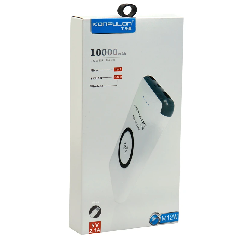 پاور بانک بی سیم 10000 کانفلون Konfulon M12W