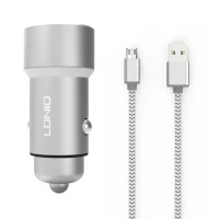 شارژر فندکی LDNIO C302 3.6A + کابل MicroUSB