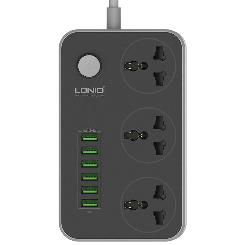 چند راهی 3 خانه الدینیو SC3604 با کابل 2 متری + شارژر USB
