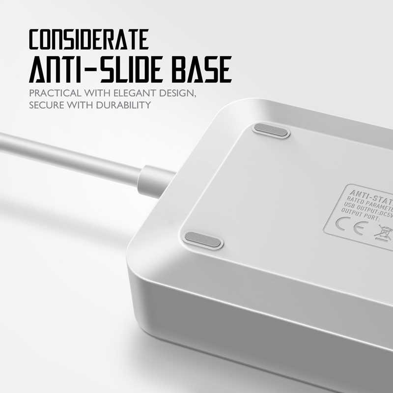 چند راهی 3 خانه برق الدینیو SC3604 با کابل 2 متری + شارژر USB