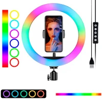 رینگ لایت 13 اینچ RGB LED MJ33