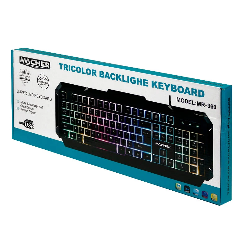 کیبورد گیمینگ مچر MR-360 RGB