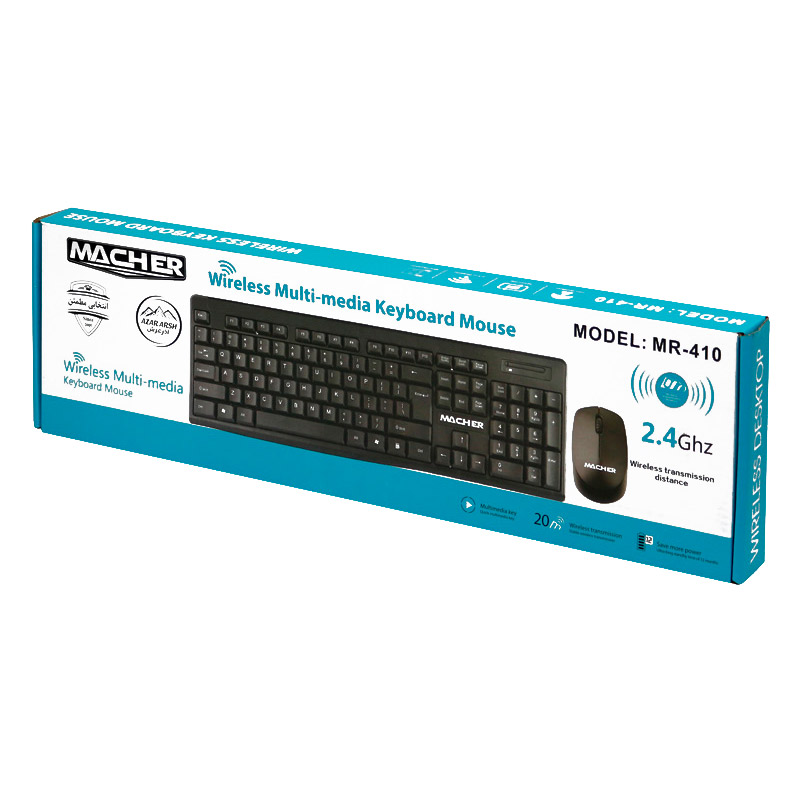 کیبورد و موس بی سیم مچر MR-410