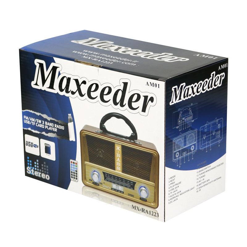 رادیو اسپیکر بلوتوثی رم و فلش خور Maxeeder AM01 + ریموت کنترل