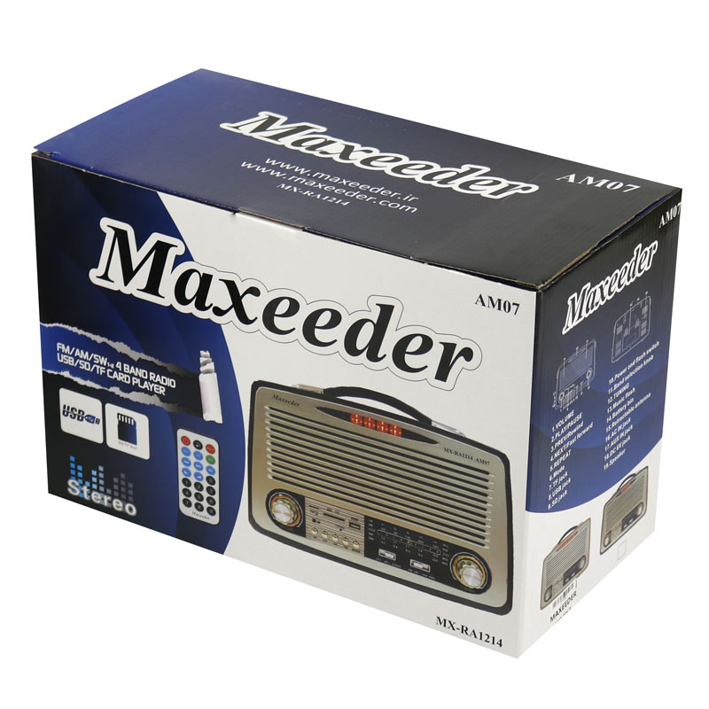 رادیو اسپیکر بلوتوثی رم و فلش خور Maxeeder AM07