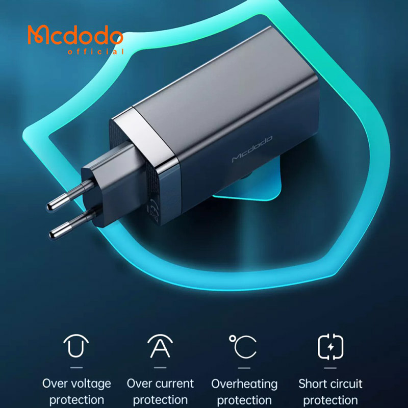 کلگی فست شارژ Mcdodo CH-792 GaN 3Port 5A PD 65W