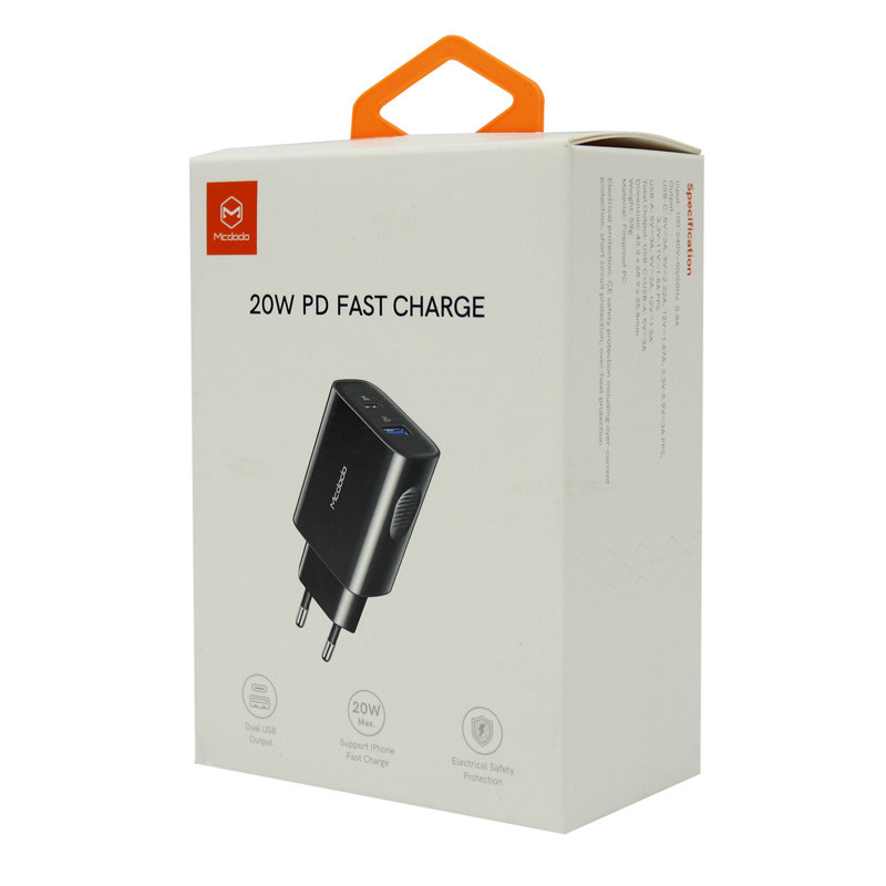 کلگی فست شارژ Mcdodo CH-8411 2Port 3A QC3.0 PD 20W